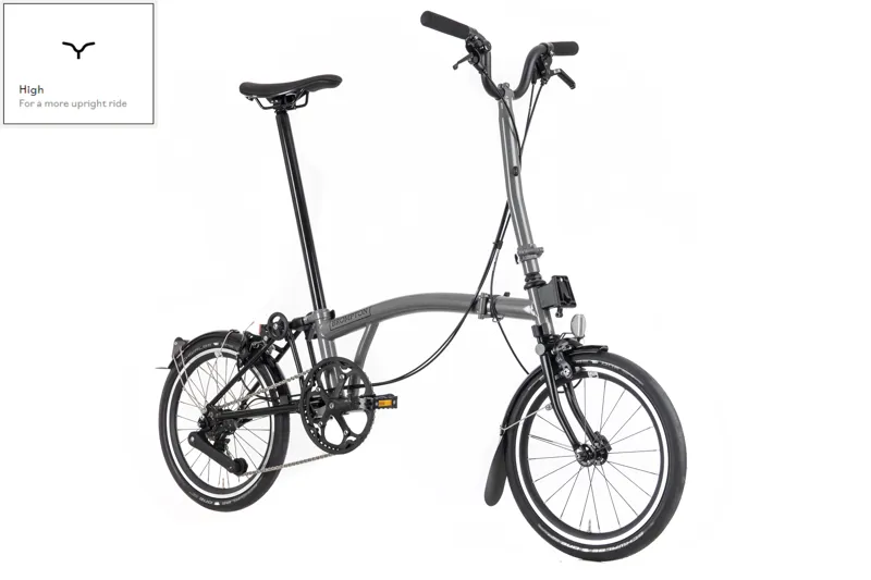 Brompton P Line Urban Folding Bike 2023 in Storm Grey-6